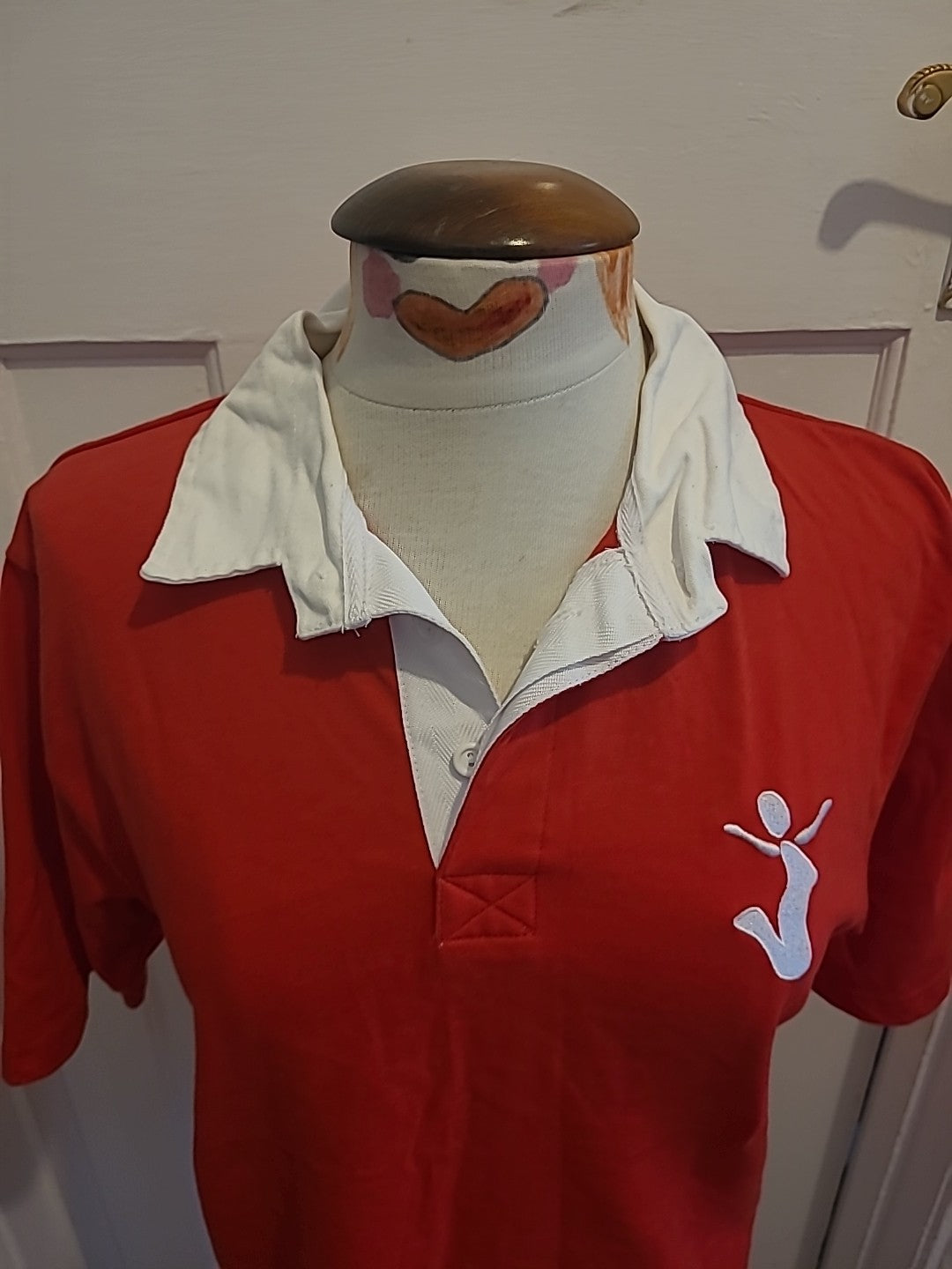 Mens Bruntwood Size XS Red With White Trim Short Sleeved Polo