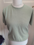 Marks And Spencer 14 Pistachio Short Sleeve Jumper