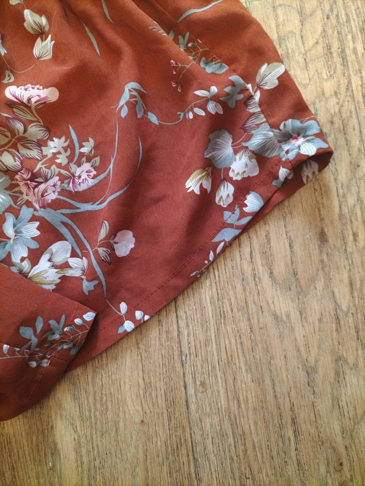 Ladies Shein Size Small Brown Floral Elasticated Shorts