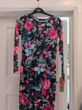 Lustre 8 Multicoloured Floral Long Sleeve Long Length Dress