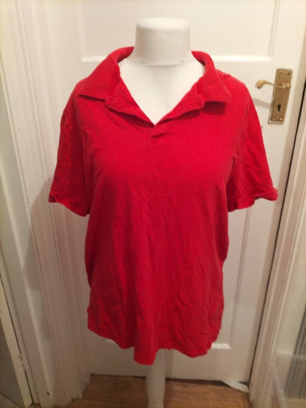George 2xl Red Short Sleeve Polo