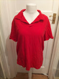 George 2xl Red Short Sleeve Polo