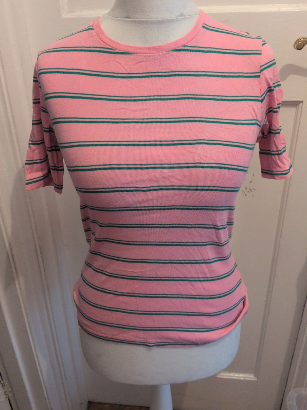 M&S Collection Pink And Green 10 Short Sleeve T-shirt