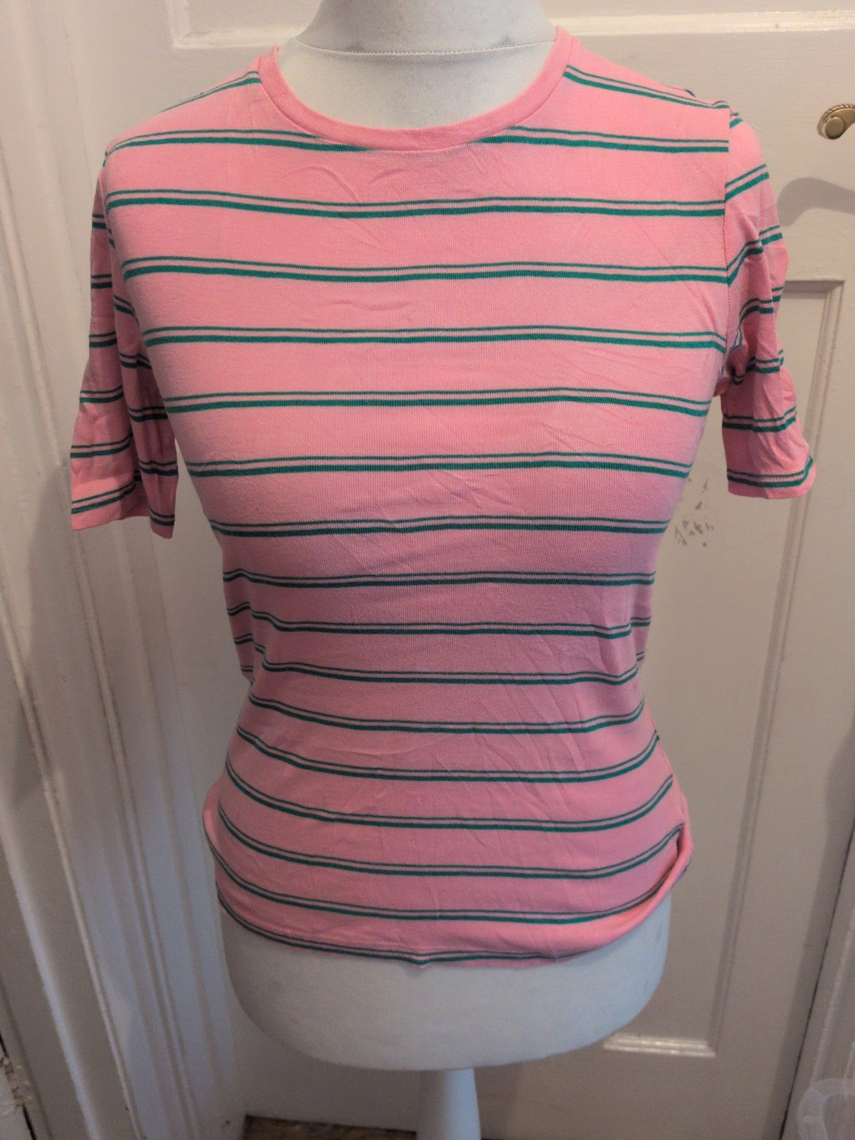 M&S Collection Pink And Green 10 Short Sleeve T-shirt