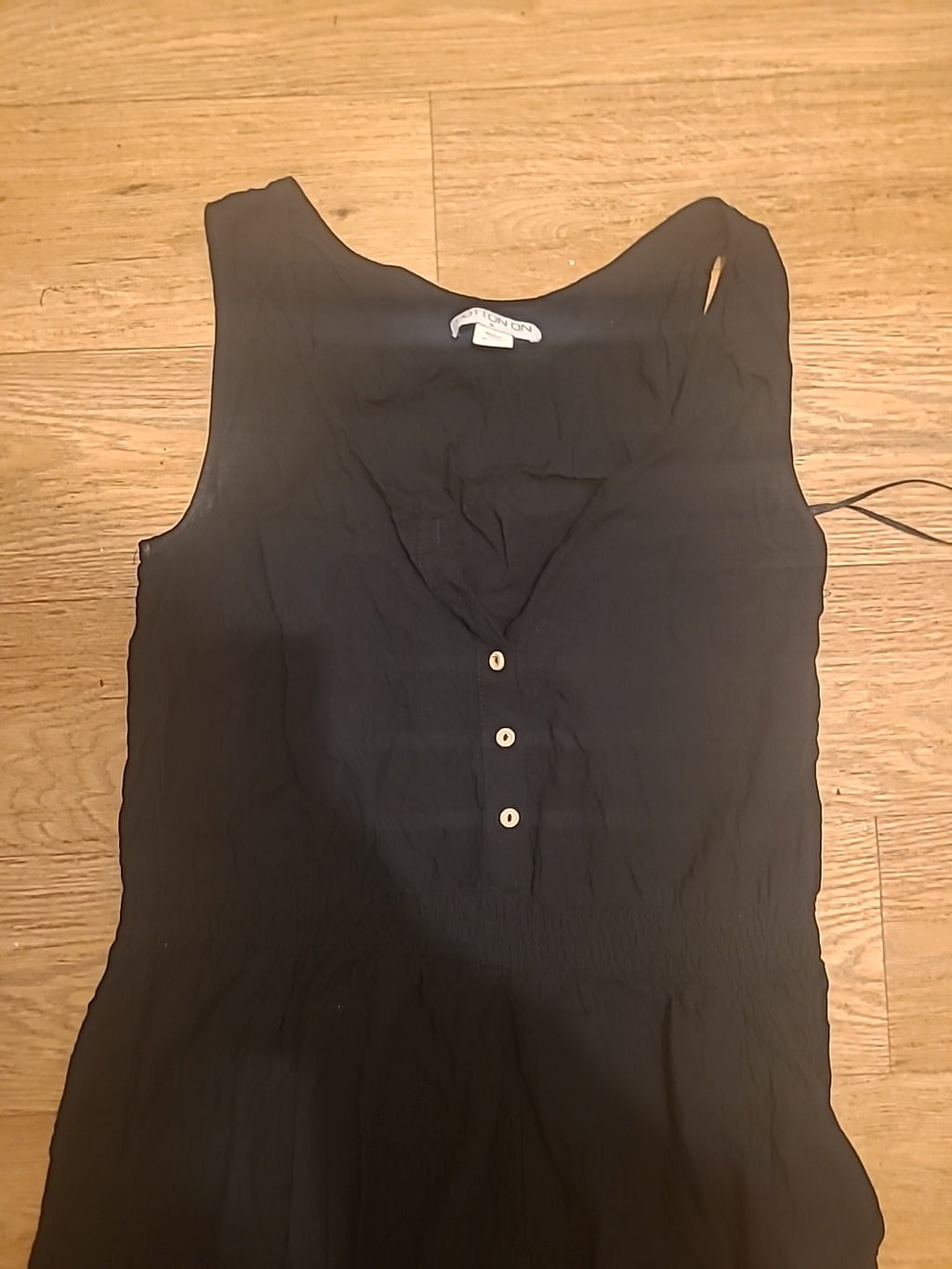 Ladies Cotton On Size Small Black Sleeveless Playsuit