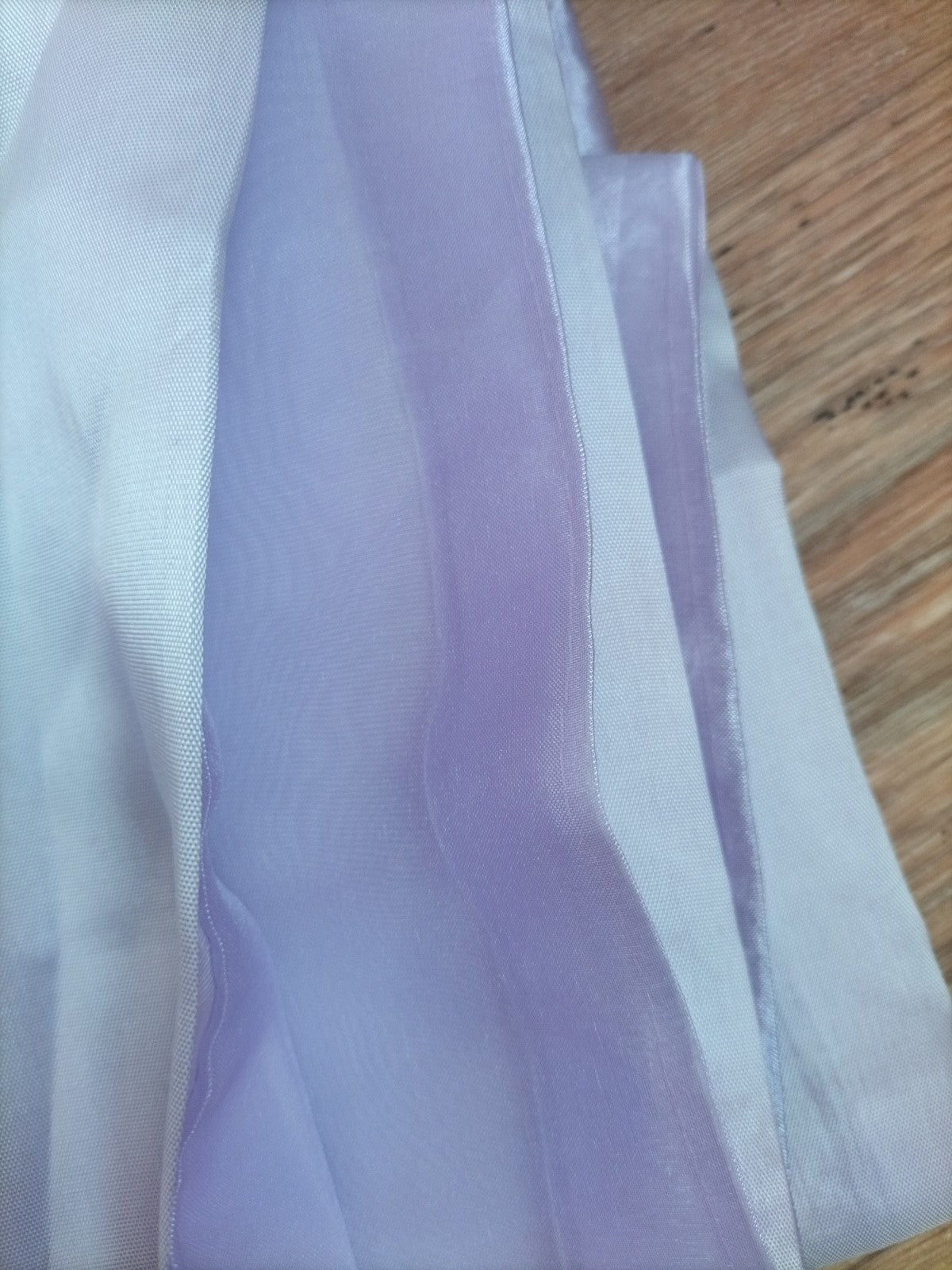 Ladies Lilac Silky** Embroidery Detail Scarf