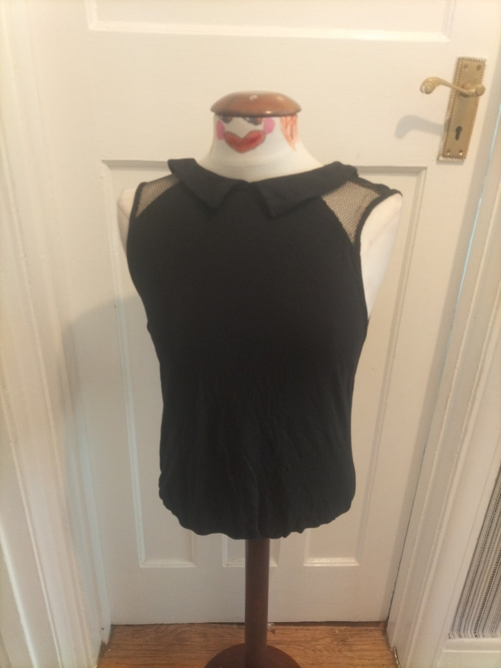 Ladies Primark Size 10 Black Sleeveless Tshirt