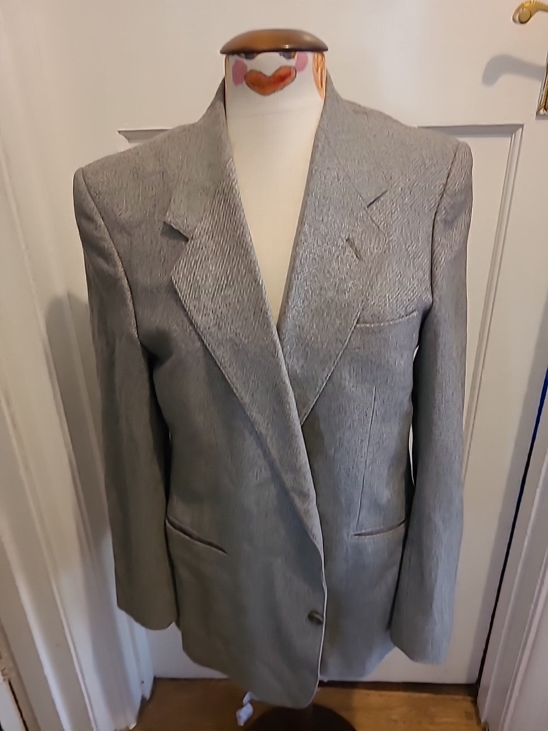 Mens BHS Size 40R Grey Padded Lined Blazer