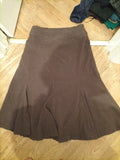 Ladies Joanna Hope Size 14 Brown Long Length Elasticated Skirt