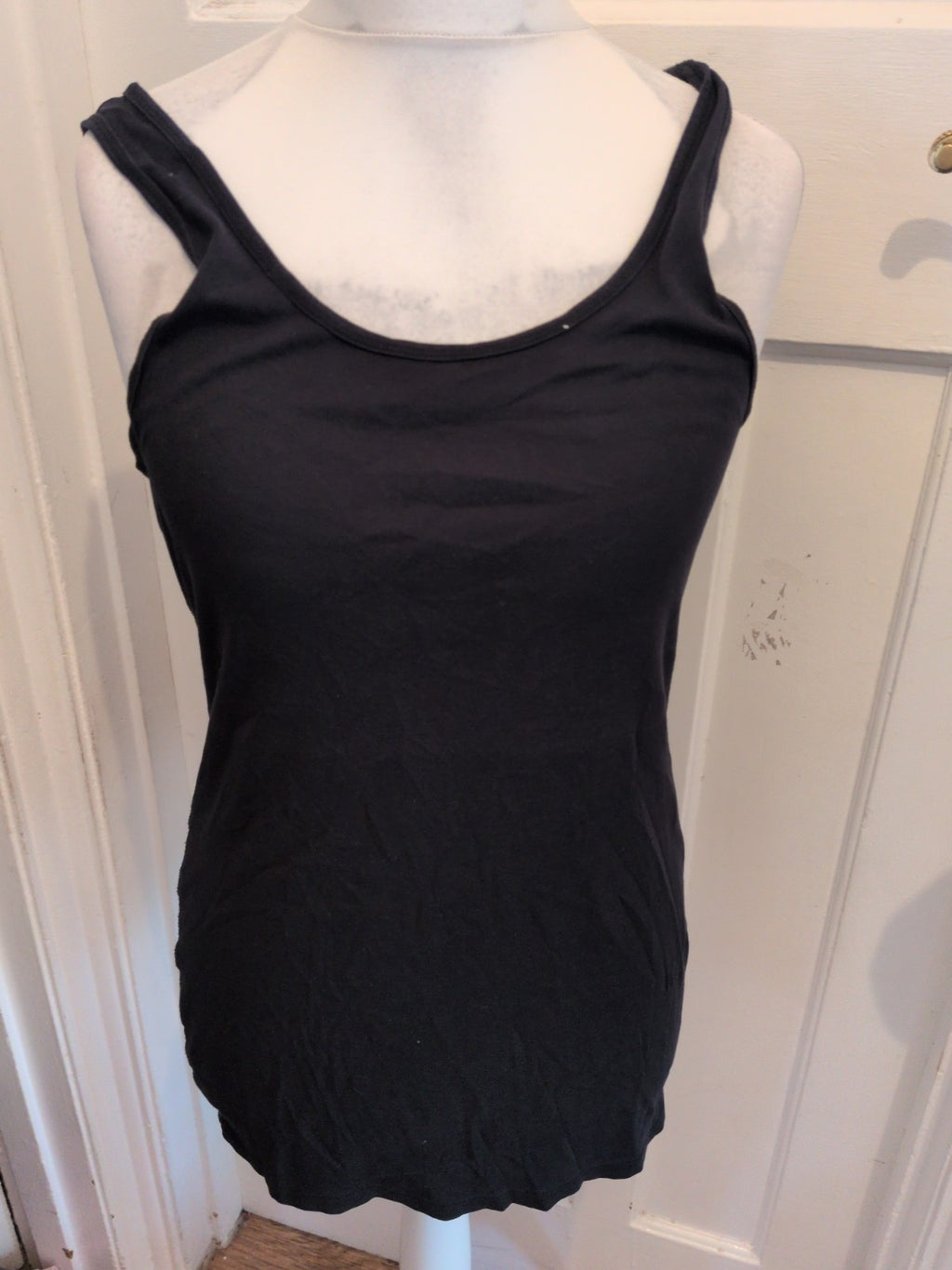 River Island 18 Black Sleeveless Vest Tank T-shirt