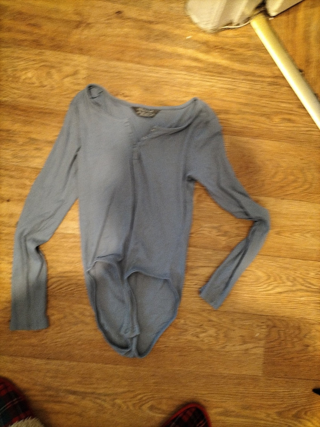 Ladies Primark Size 6-8 Blue Long Sleeved Bodysuit