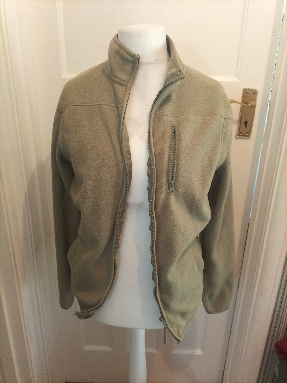 Mens Primark Size XS Khaki Full Zip Jumper