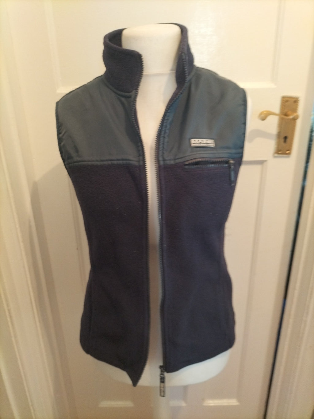 Ladies Maine New England Size 12 Navy Gilet Sleeveless