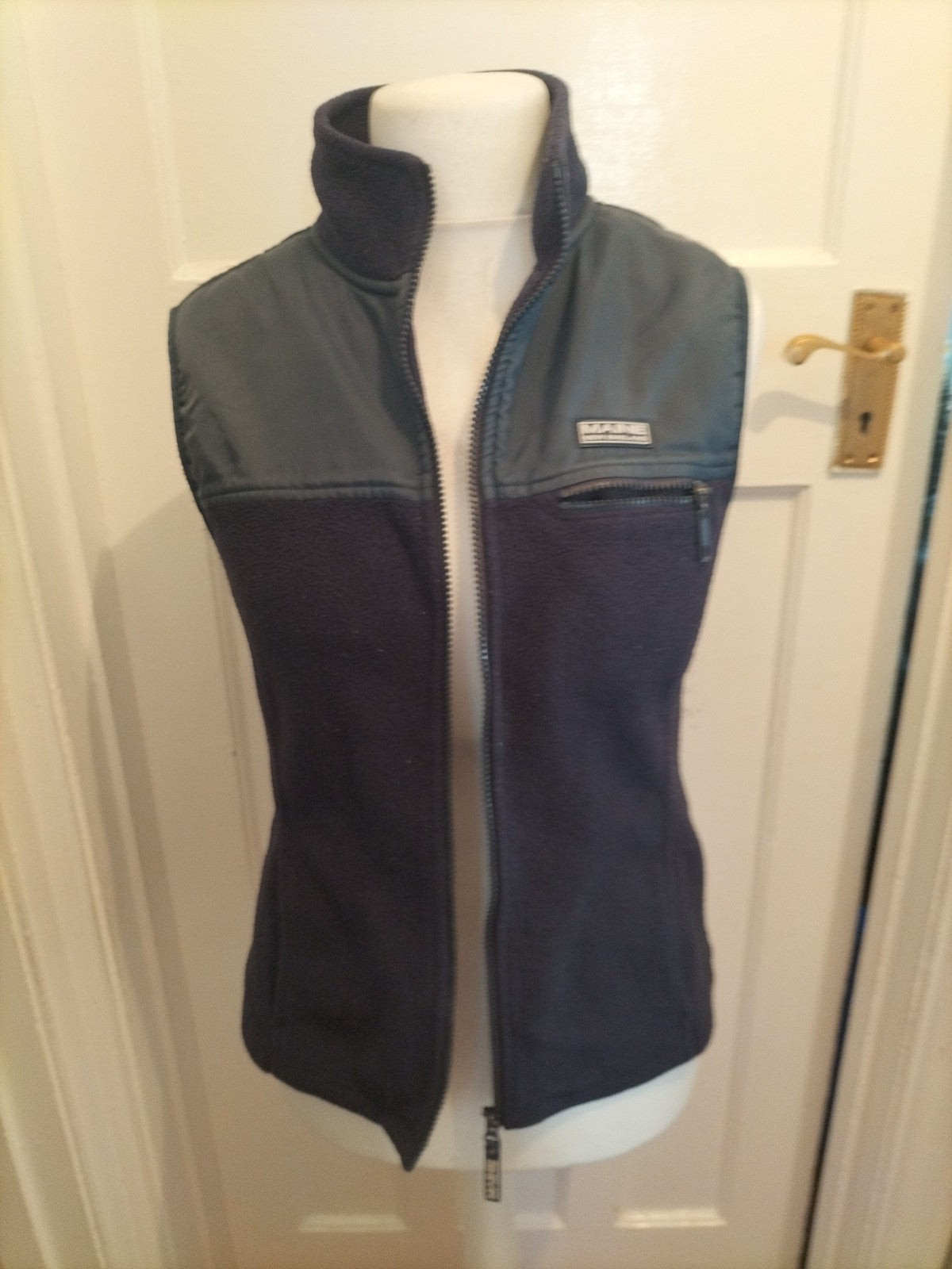 Ladies Maine New England Size 12 Navy Gilet Sleeveless