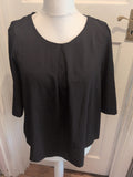 Ladies Primark Size 14 Black Half Sleeve Blouse