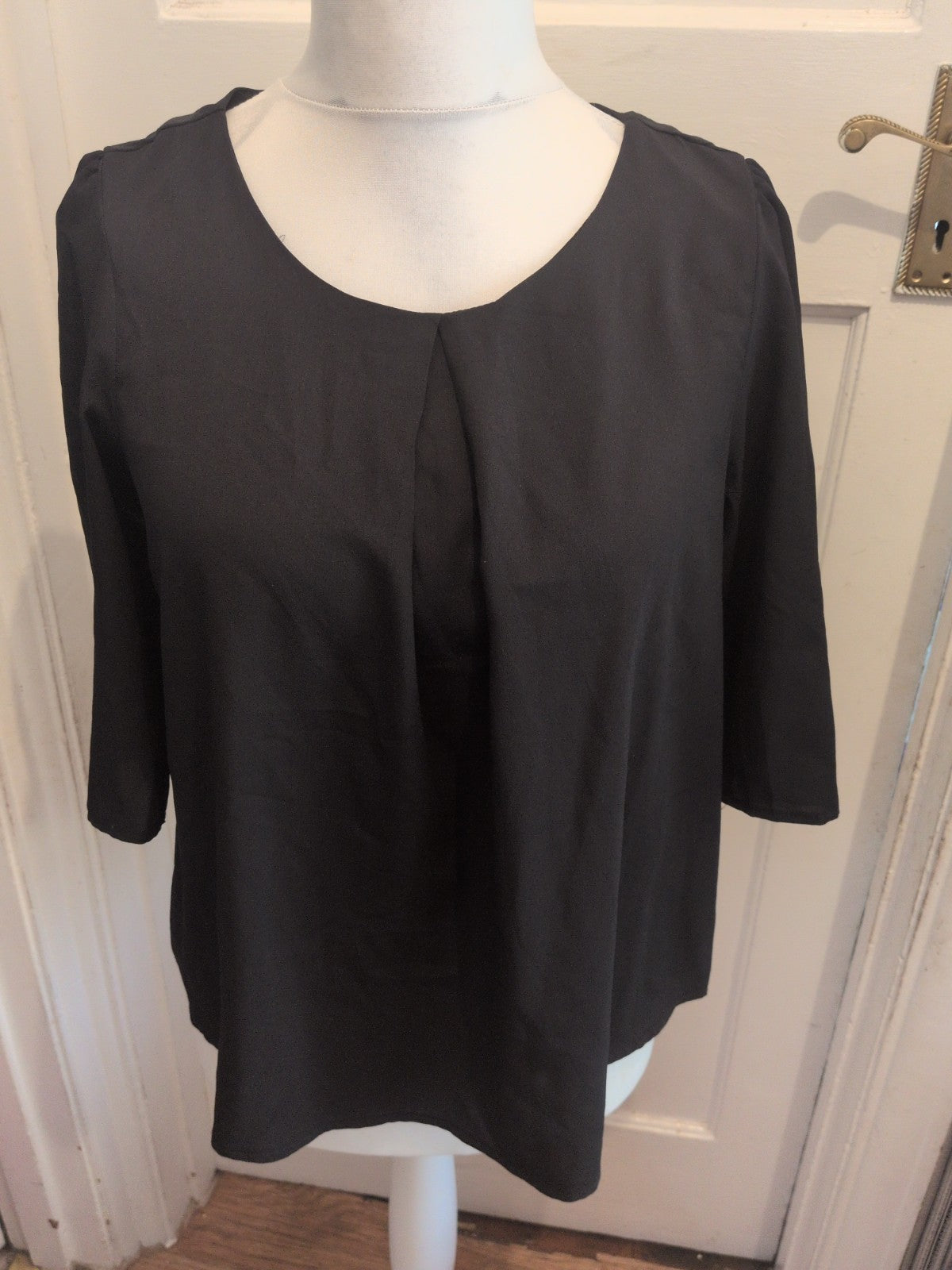 Ladies Primark Size 14 Black Half Sleeve Blouse