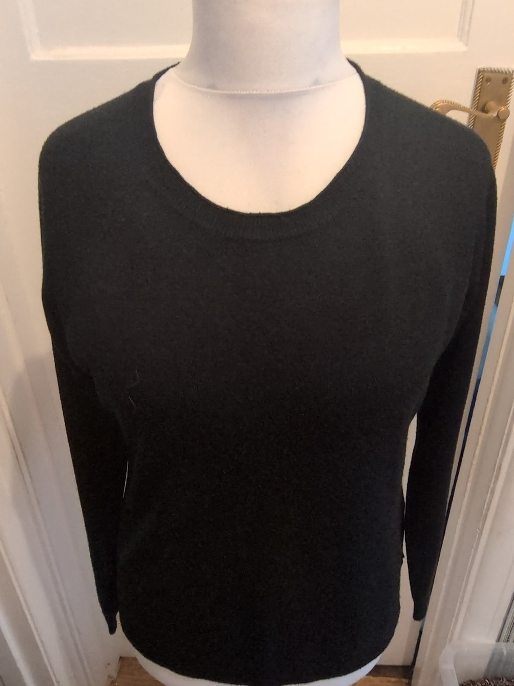 Primark 14 Black Rear Zip Long Sleeve Lightweight Jumper