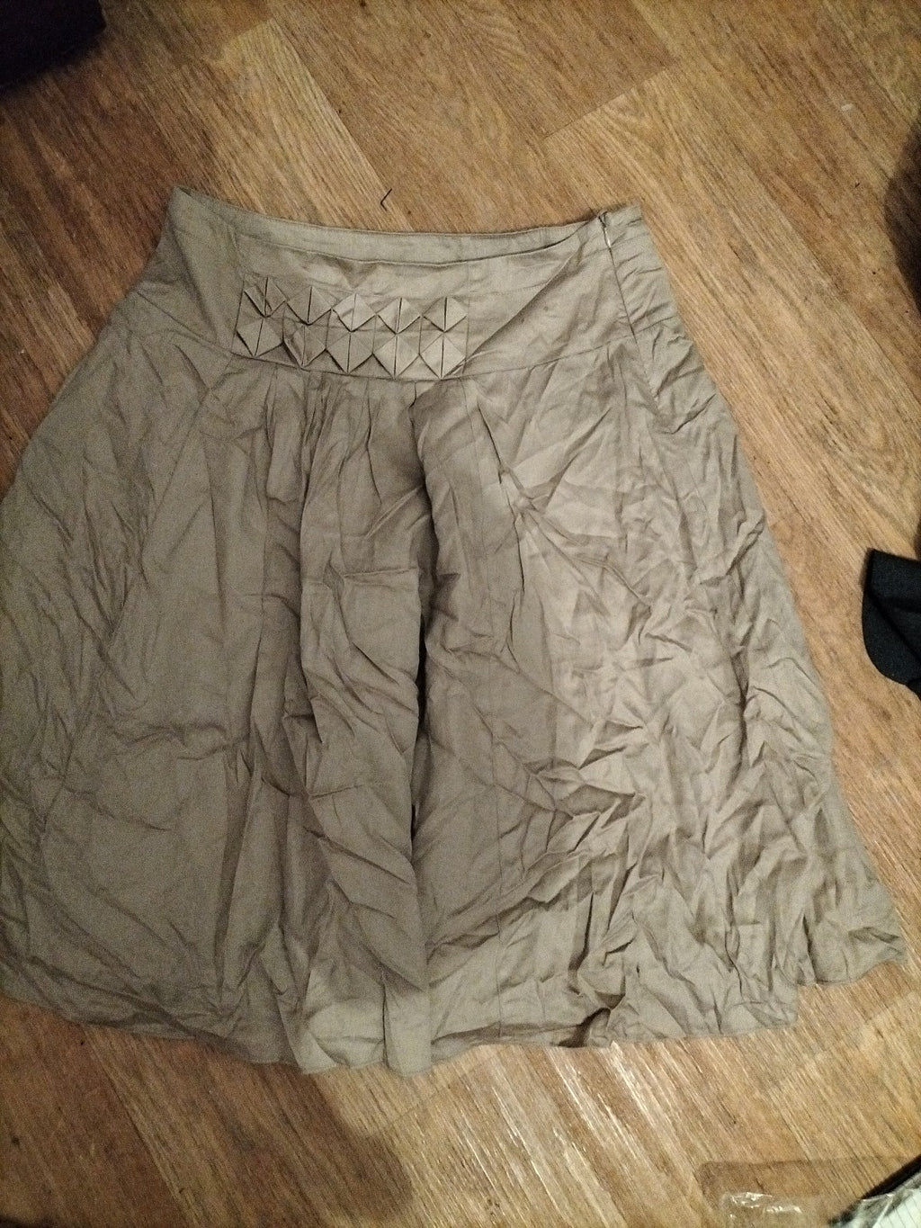 Ladies Marks And Spencer Size 14 Light Buff Long Skirt