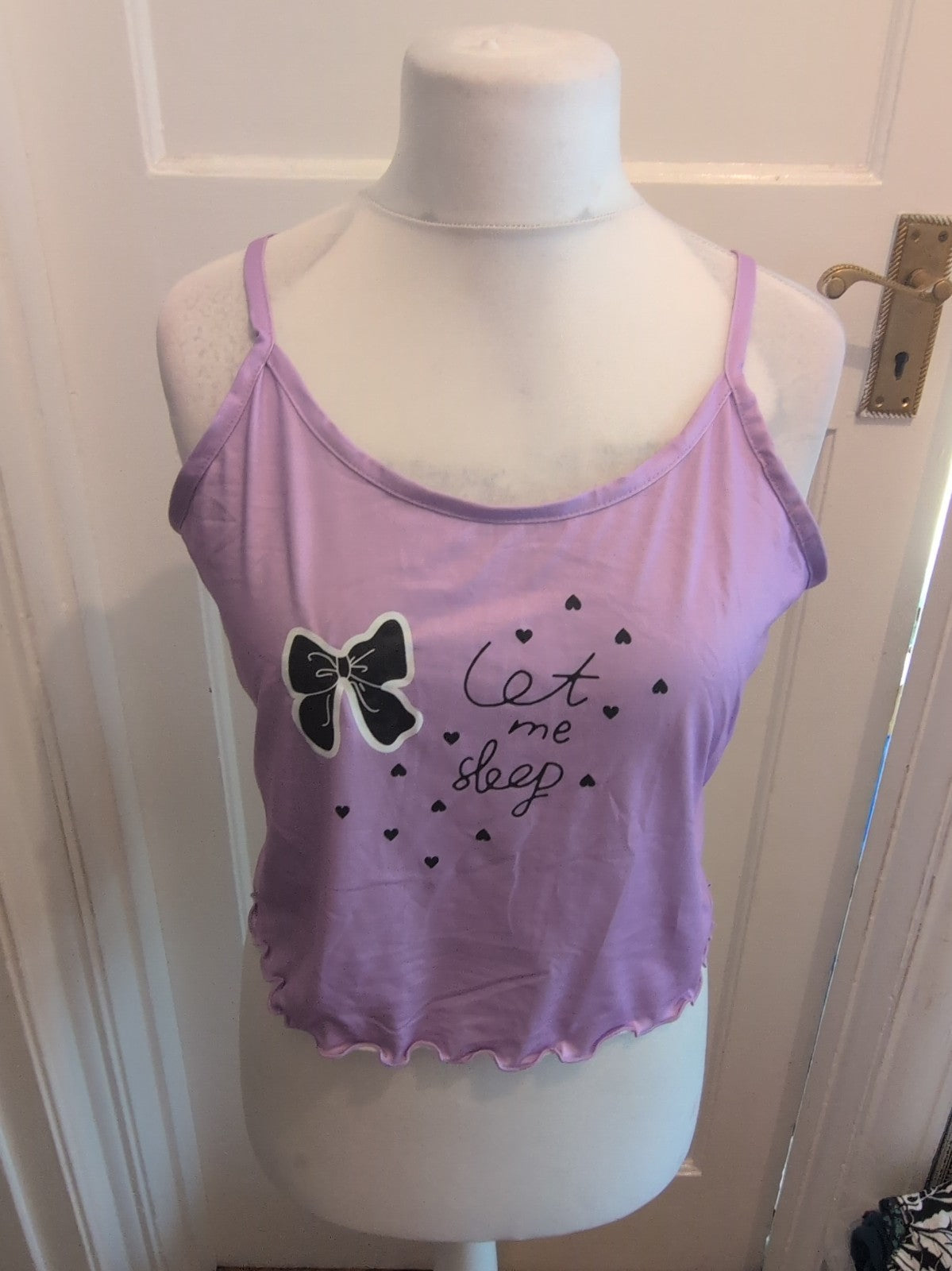 2XL Purple Let Me Sleep Sleeveless Pyjama Top