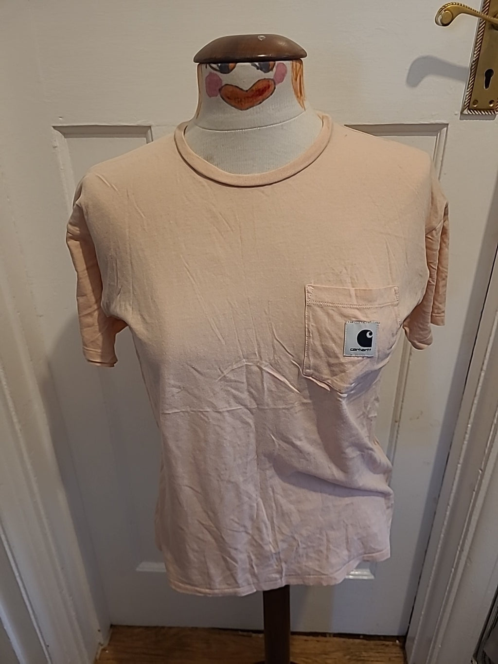 Ladies Carhartt Size Small Pale Pink Short Sleeved Tshirt
