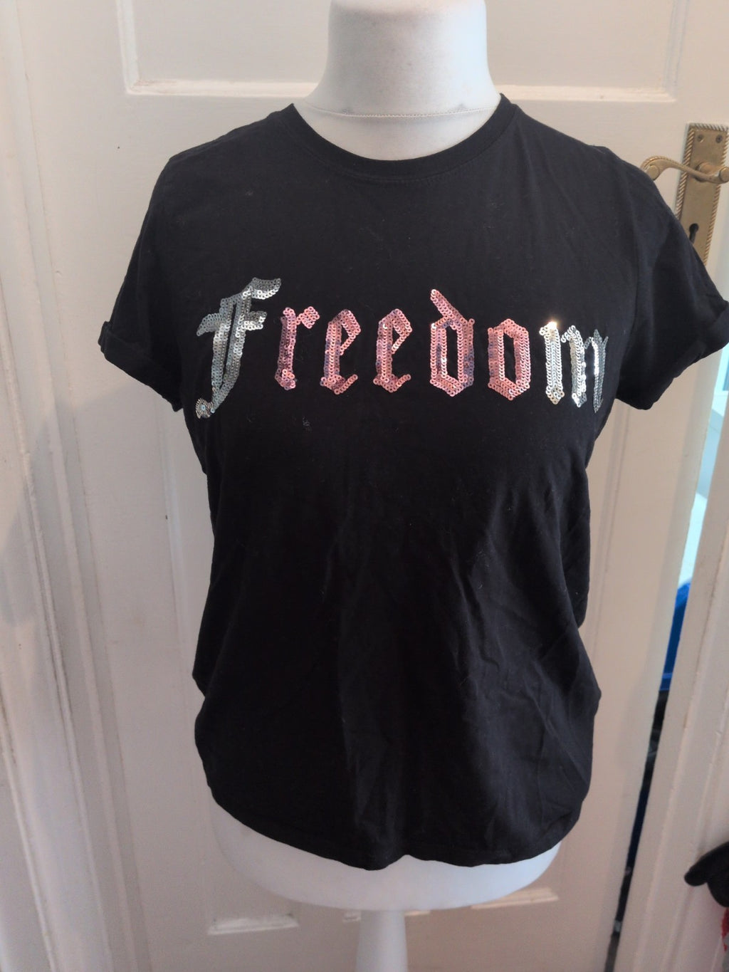 Pep&Co 14 Black "Freedom" T-shirt Sequins