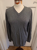 Mens RJR John Rocha Size Small Grey Long Sleeved V Neck Jumper