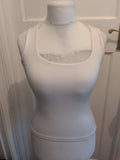 The Set Small White Square Neck Sleeveless Top