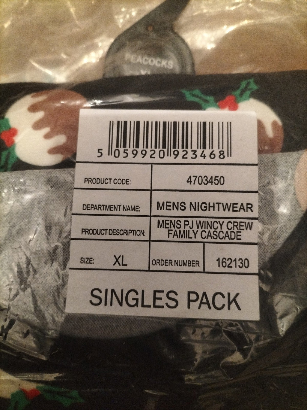 Brand New Peacocks Size XL Christmas Pyjama Set