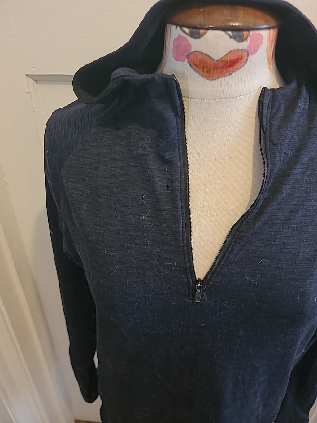 Mens Peak Velocity Size Medium Navy Pullover Hoodie