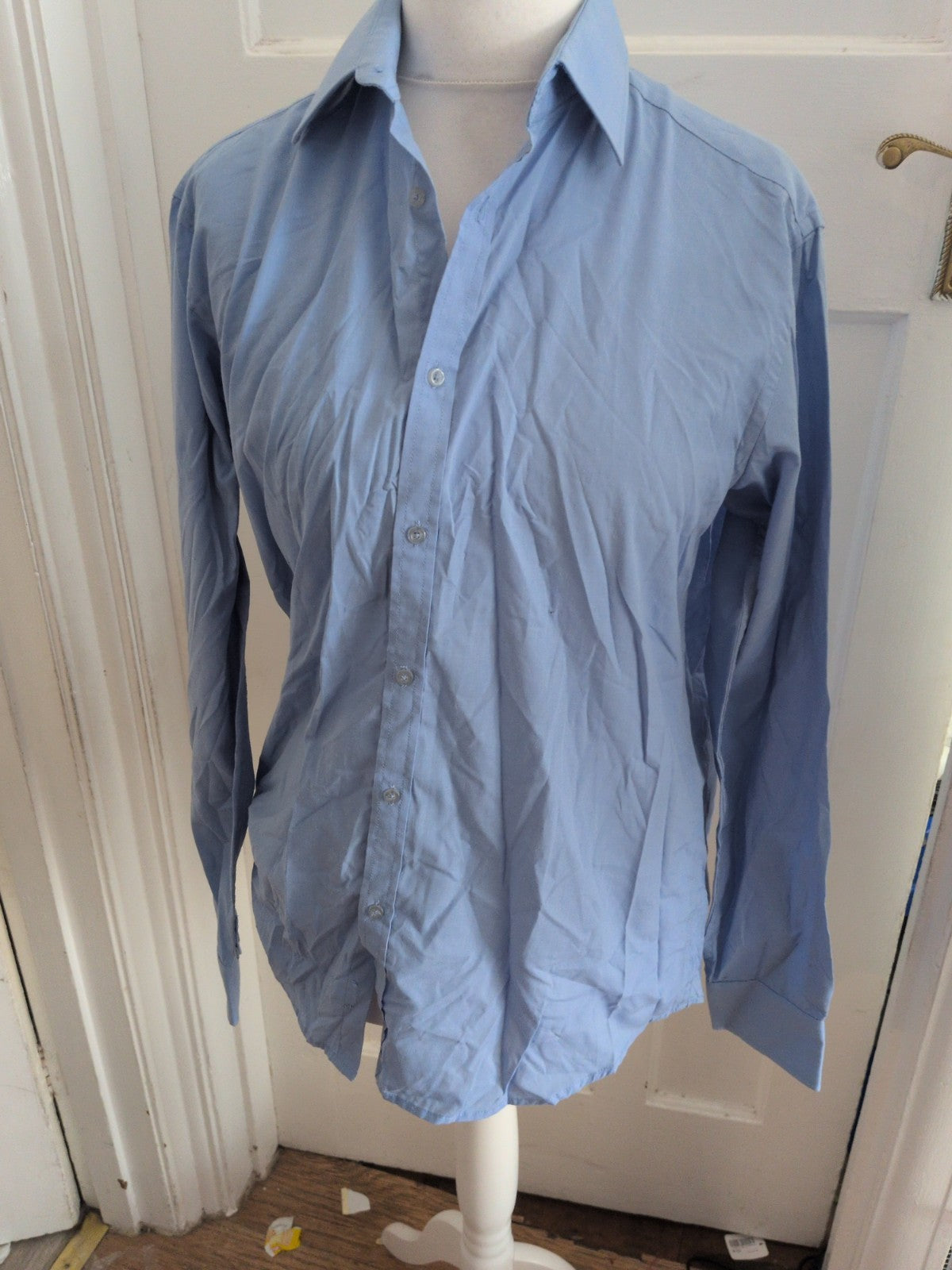 Next 15.5R Blue Early Iron Long Sleeve Shirt