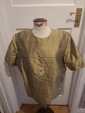 Ladies Vintage Size Large Gold Lined Padded Blouse