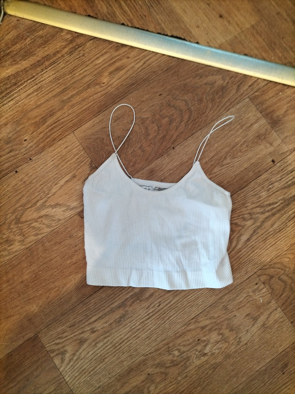 Primark 10-12 White Ribbed Bralette