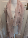 Crew Clothing Beige Star Pattern Scarf