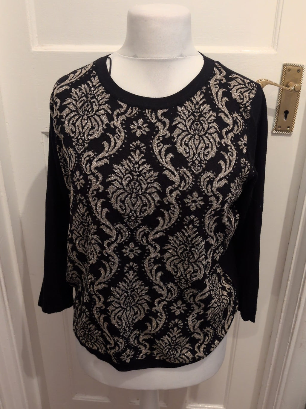 Papaya Classic 16 Black And Gold Long Sleeve Jumper