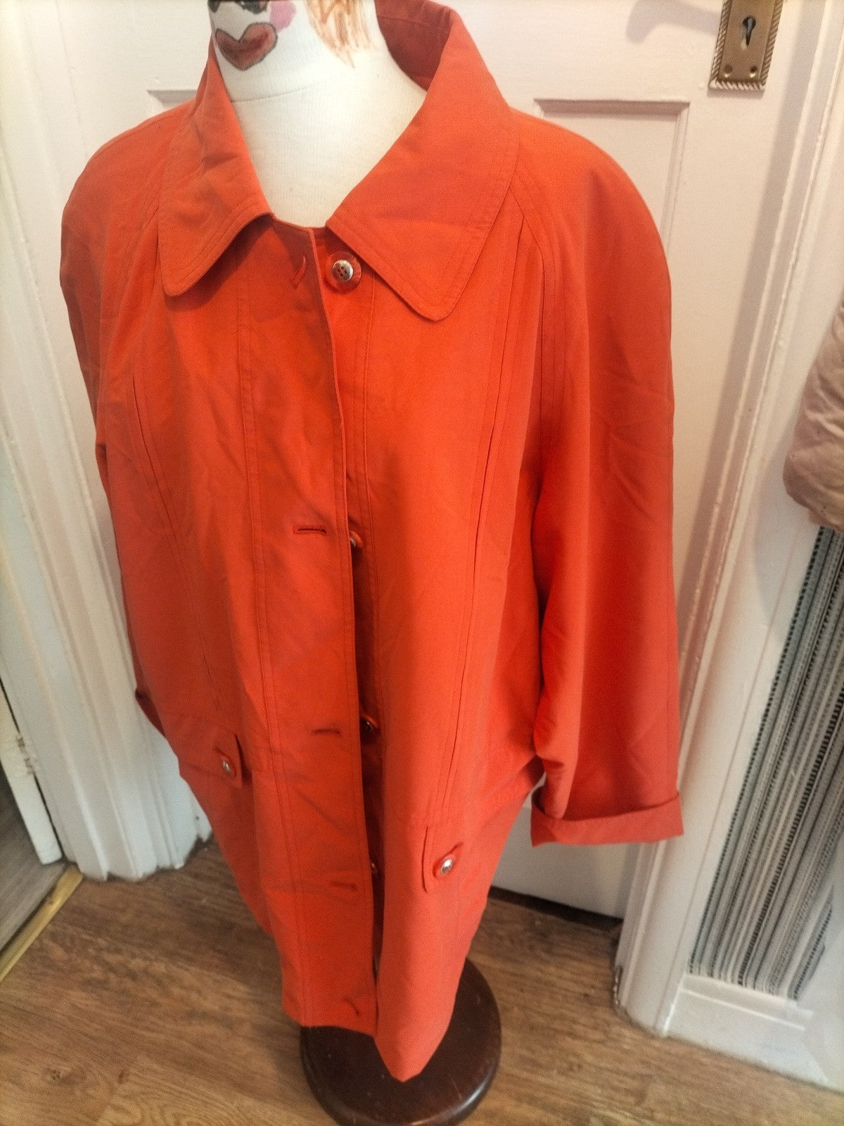 Ladies Telemac Size 3XL Orange Lined Long Sleeved Coat