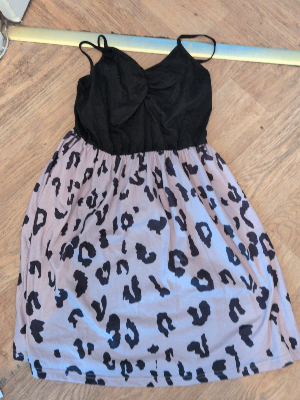 160cm Leopard Print Sleeveless Dress