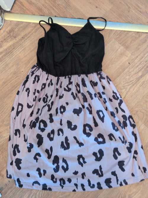 160cm Leopard Print Sleeveless Dress