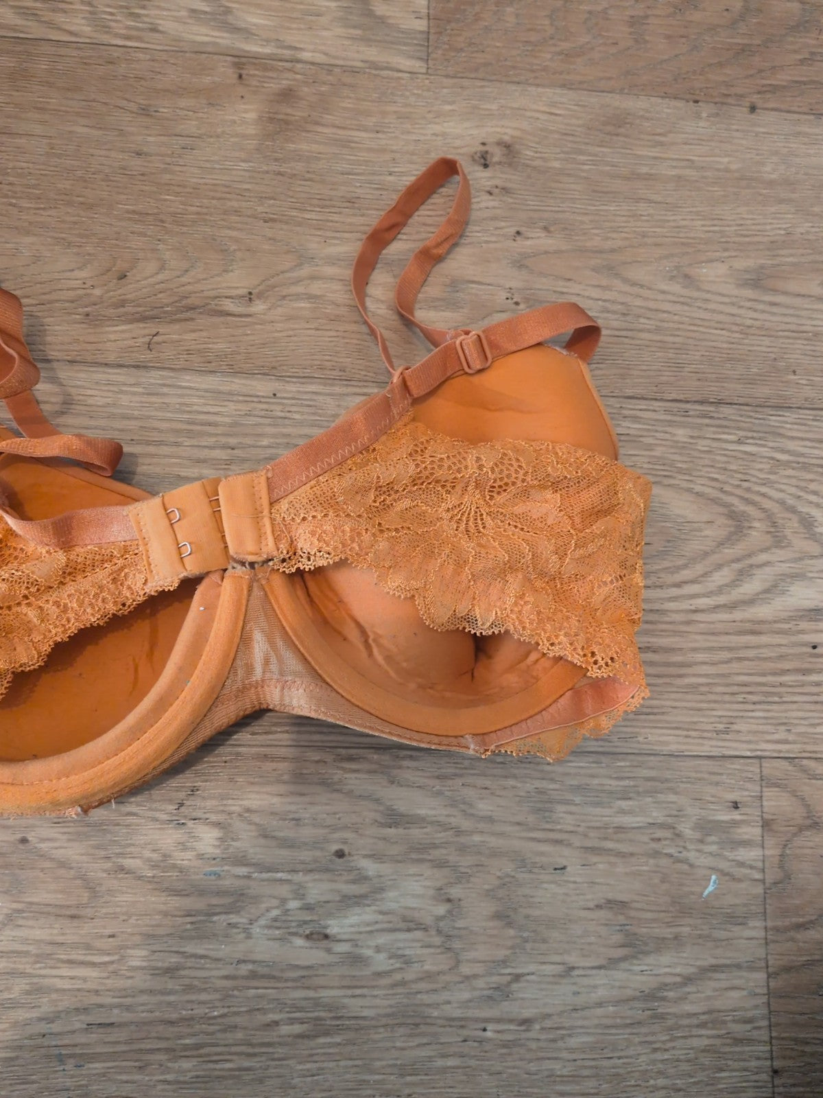 George 32d Orange Padded And Wired Bra