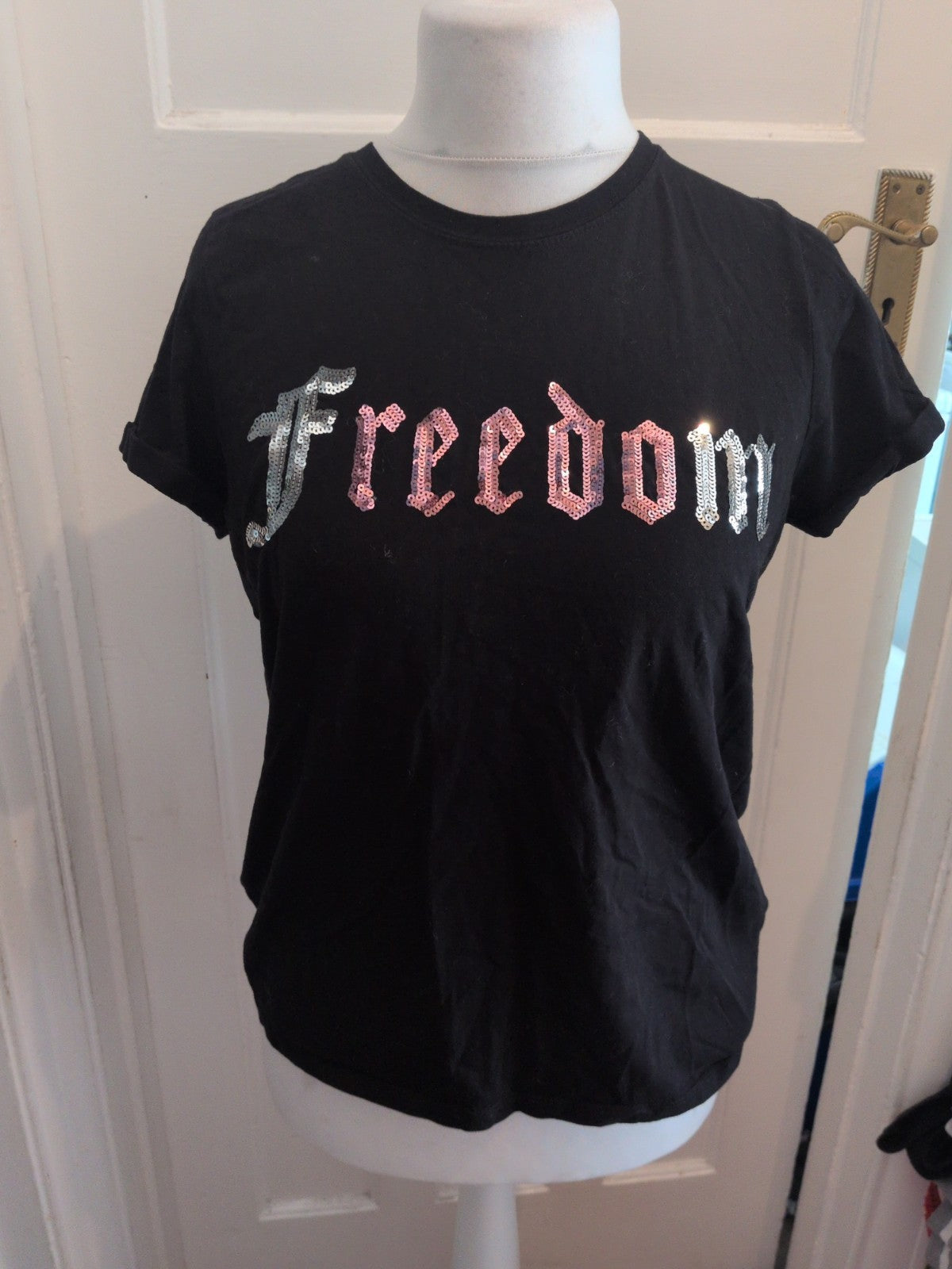 Pep&Co 14 Black "Freedom" T-shirt Sequins