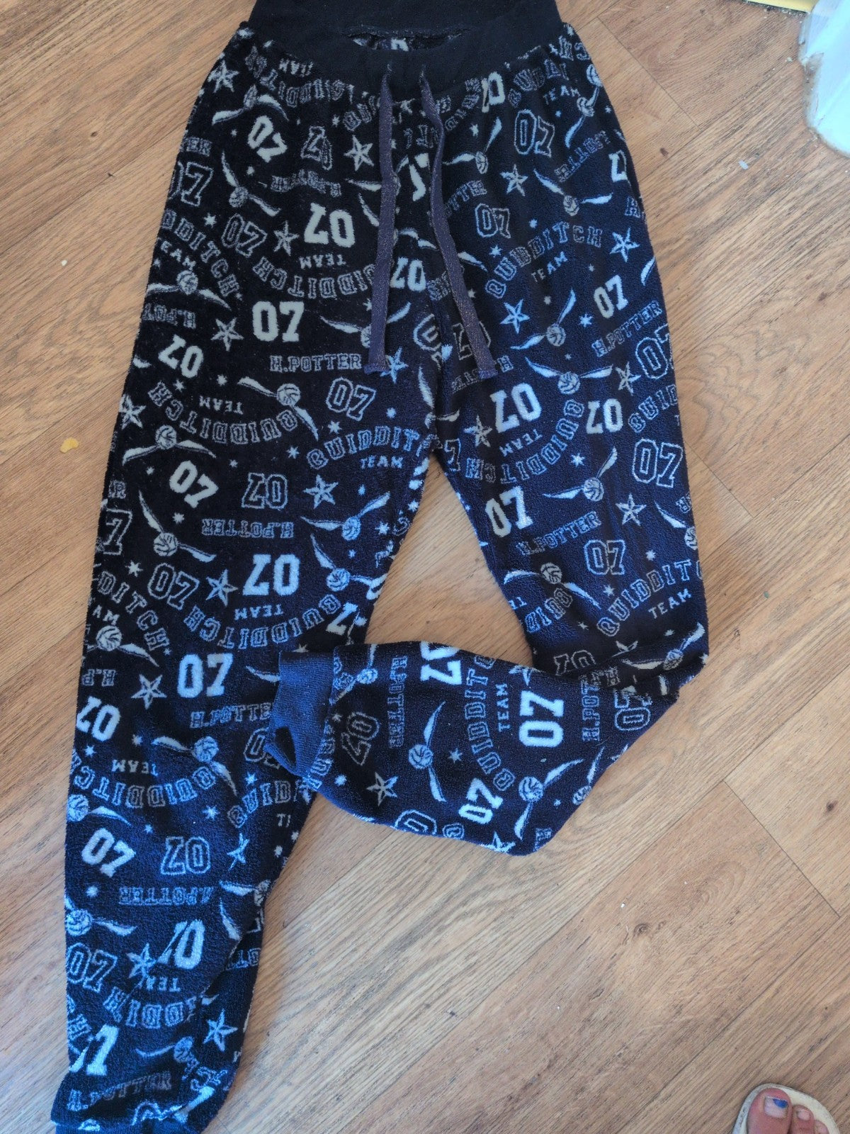 Ladies Primark Size XS Navy And White Pattern Elasticated Pyjama Bottoms