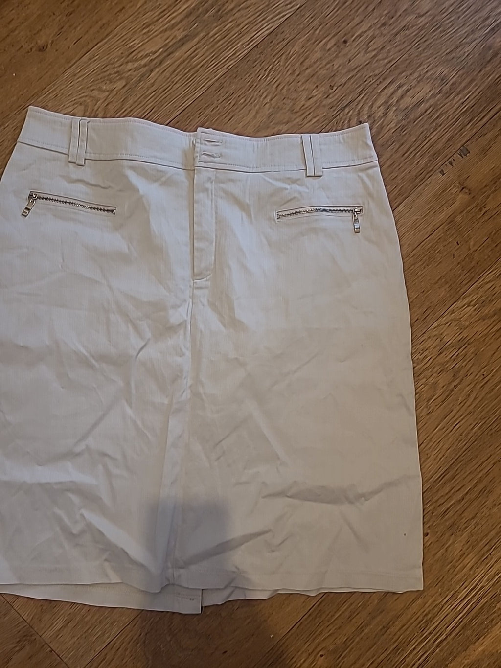 Ladies Excel Plus Size 2XL Beige Lined Skirt Lined
