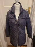 Ladies George Size 12 Charcoal Grey Popper Fastening Coat