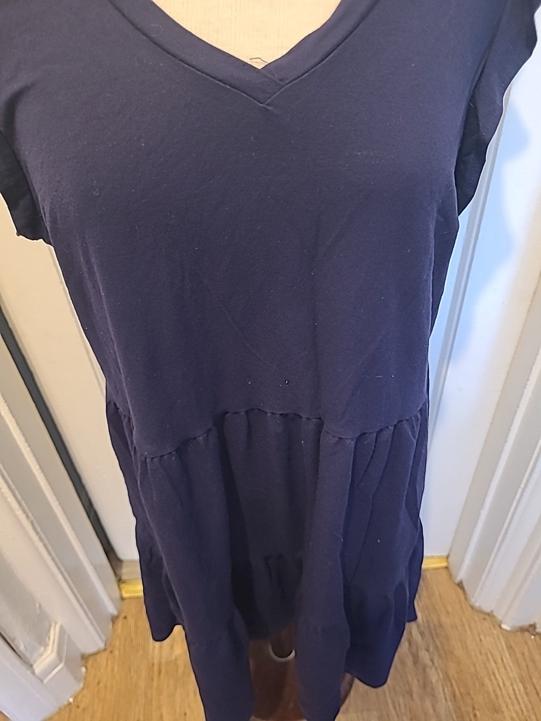 Ladies Pep&Co Size Large Navy Short Sleeved Midi Dress