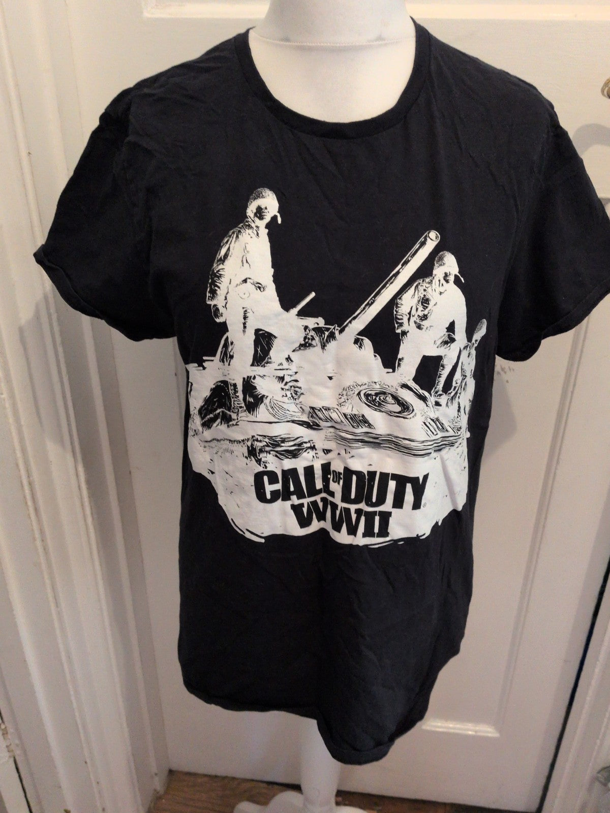 Call Of Duty WWII Large Black Print Short Sleeve T-shirt