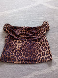 Ladies Leopard Print Off The Shoulders Top Size Large Romwe