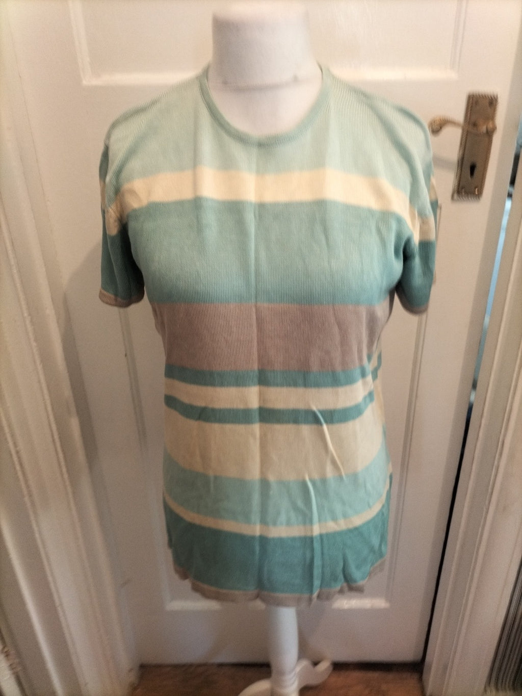 Ladies Platinum Size Large Blue Mix Grey Top