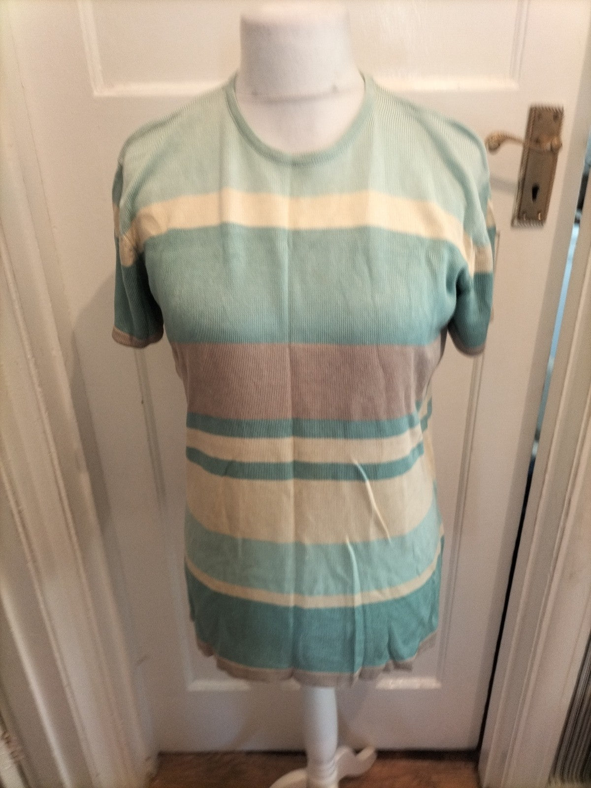 Ladies Platinum Size Large Blue Mix Grey Top