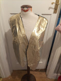 Mens Size Small Shiny Gold Waistcoat