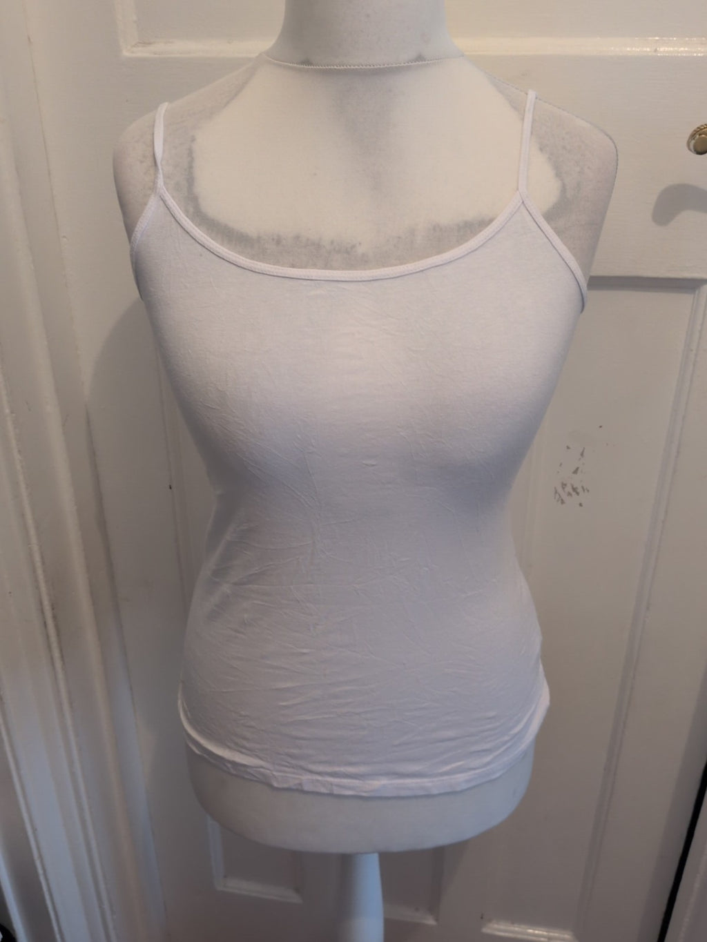 Primark Medium 12-14 White Stretch Cami