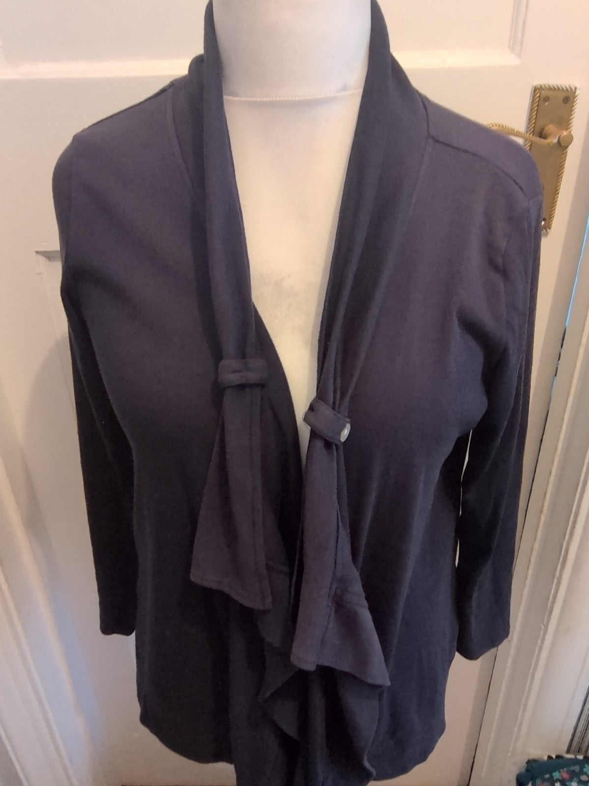 BM 16 Navy Cardigan Open